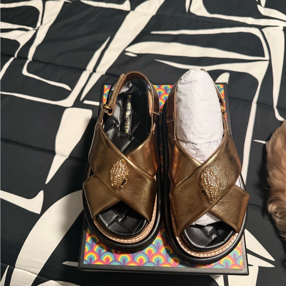 Kurt Geiger Women’s Gold Sandals
